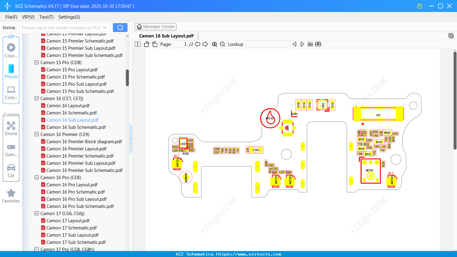 Tecno Camon 16 Sub Layout
